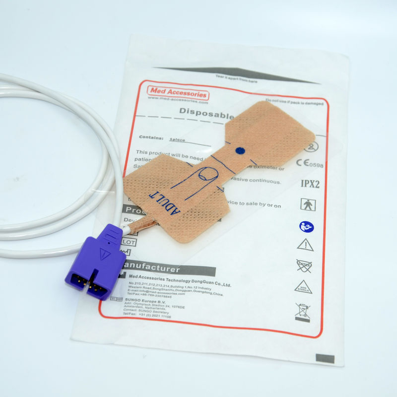 Nellcor เครื่องตรวจจับ Spo2 ที่ใช้ได้ครั้งเดียว เครื่องตรวจสอบผู้ใหญ่ รองรับ N-550/N-560/N-595/N-600/N-600x/N-65
