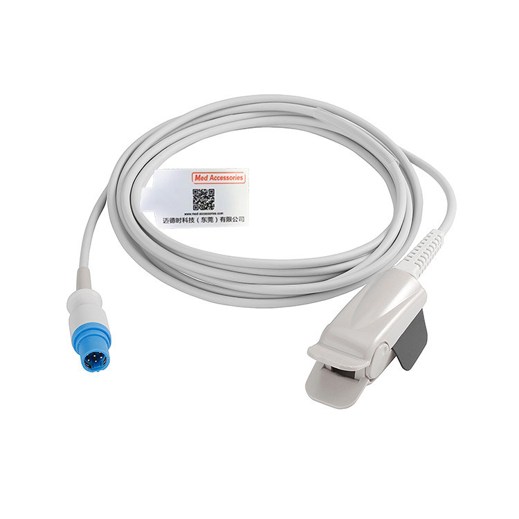 เครื่องตรวจจับ Spo2 ที่สามารถใช้ได้หลายครั้ง Drager 7 Pin TPU วัสดุ สีเทา