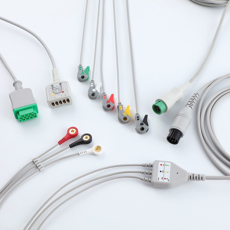 สายเคเบิลติดตาม ECG ที่เข้ากันได้ ความยาวคงที่ 3.4m สําหรับเครื่องตรวจสอบผู้ป่วยหลัก