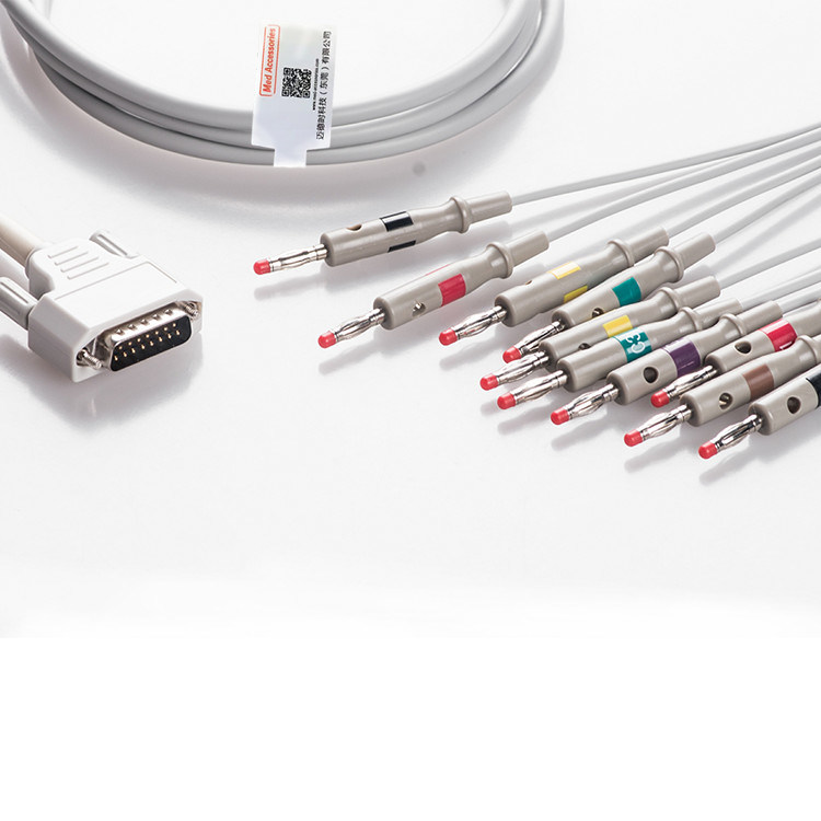 Burdick Atria Plus Eclipse Direct Connect สาย EKG 10 สาย AHA กล้วย ความยาว 3.0m