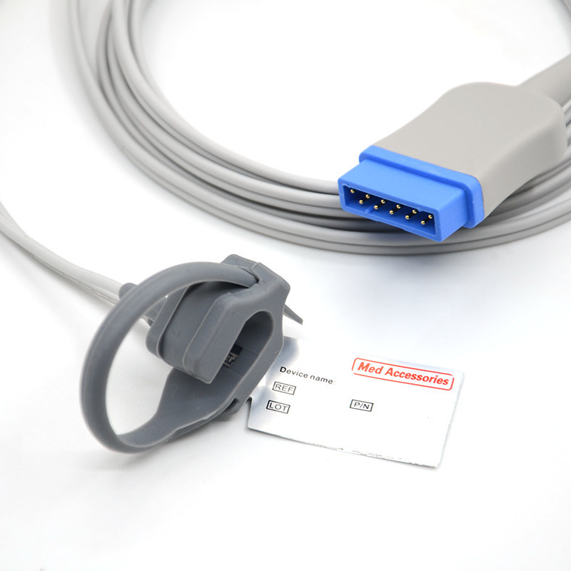 ผู้ใหญ่ Soft Tip Spo2 Sensor 11 Pin Pulse Oximeter Probe Latex Free Reusable Neonatal Wrap กล่องที่ใช้ได้ใหม่