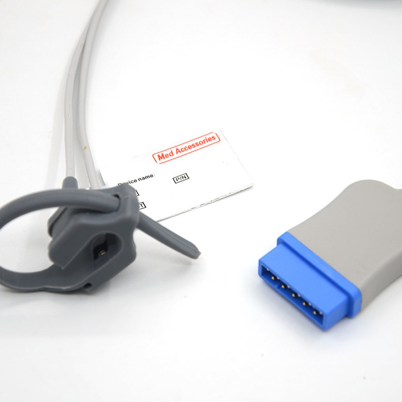 อุปกรณ์เสริมโรงพยาบาลออกซิเจน สามารถใช้ได้ใหม่ได้ รองรับ GE Solar 8000M Dash 2000 Neonate wrap 11Pin Monitor SpO2 Sensor