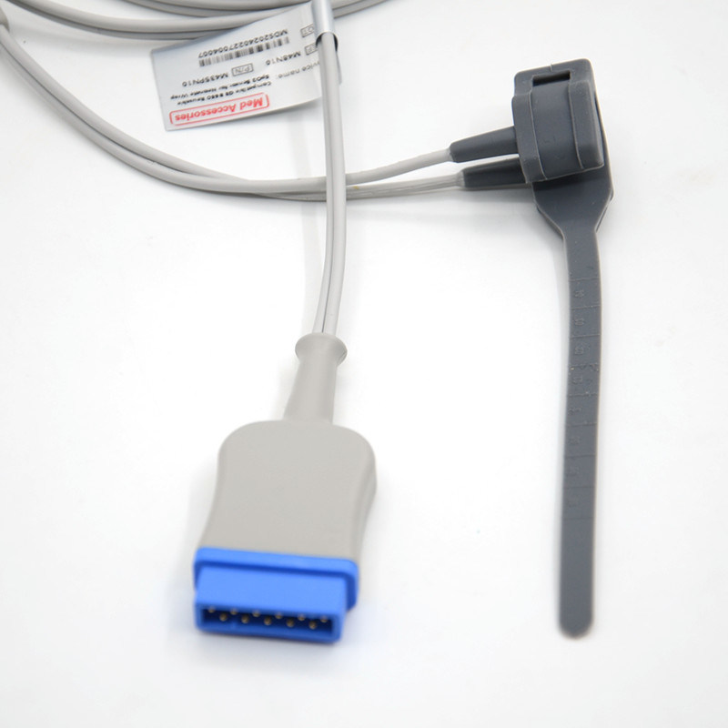 อุปกรณ์เสริมโรงพยาบาลออกซิเจน สามารถใช้ได้ใหม่ได้ รองรับ GE Solar 8000M Dash 2000 Neonate wrap 11Pin Monitor SpO2 Sensor