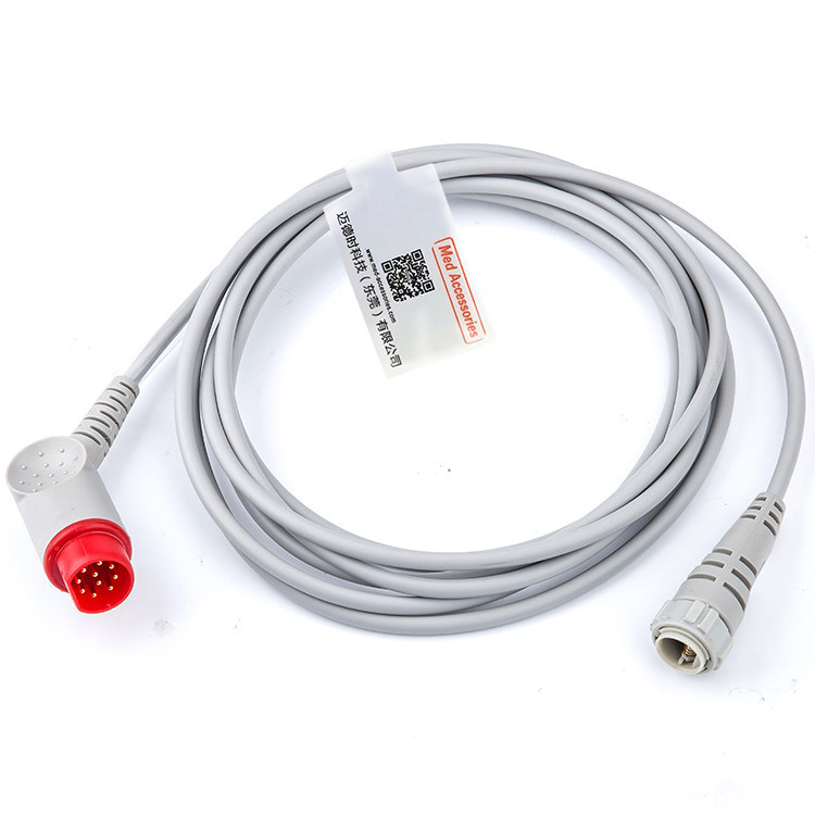 สายปรับตัว IBP พกพา TPU รองรับ Mindray ถึง MR 12 Pin IBP Transducer