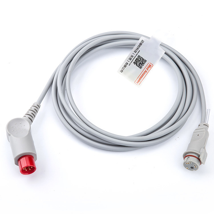 สายเคเบิลสีเทาที่ใช้ได้ทางการแพทย์ IBP ที่เข้ากันได้กับ Mindray To MX Multi Function