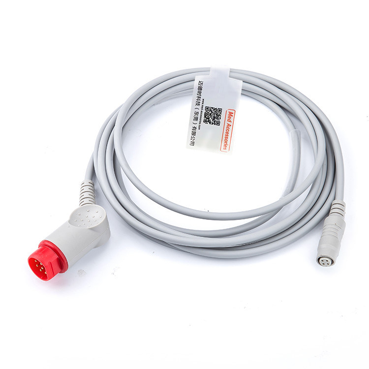 สายเคเบิลสีเทาที่ใช้ได้ทางการแพทย์ IBP ที่เข้ากันได้กับ Mindray To MX Multi Function