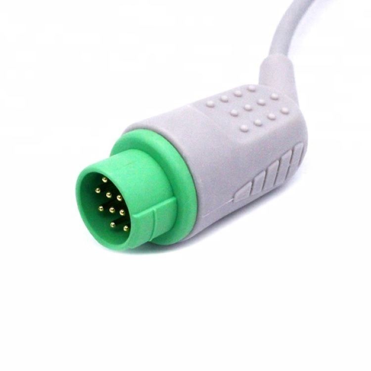 เครื่องติดตามการรักษาพยาบาล อุปกรณ์เสริม บีโอไลท์ ECG Cable 12 Pin 5 Leads Grabber End ชิ้นเดียว ขนาด 3.4m