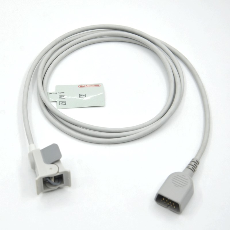 ผู้ผลิต เครื่องสํารองจอเด็กนิ้วมือที่เข้ากันได้ Nihon kohden 9pin เครื่องรับสัญญาณ SpO2 สามารถใช้ได้อีกครั้ง