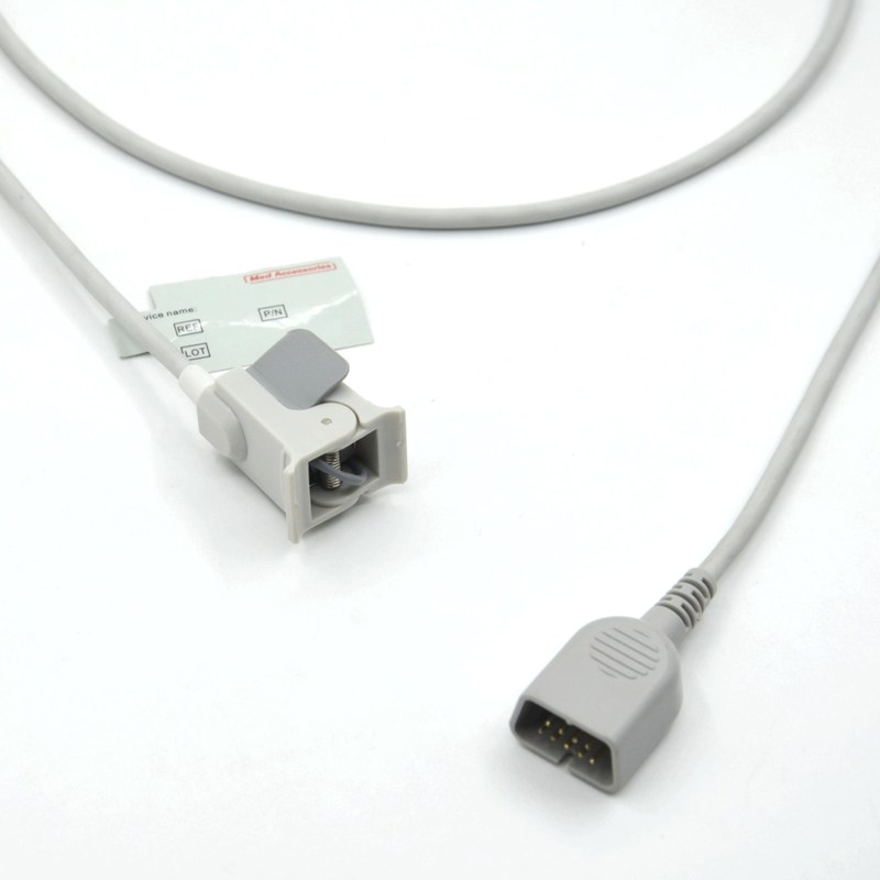 ผู้ผลิต เครื่องสํารองจอเด็กนิ้วมือที่เข้ากันได้ Nihon kohden 9pin เครื่องรับสัญญาณ SpO2 สามารถใช้ได้อีกครั้ง