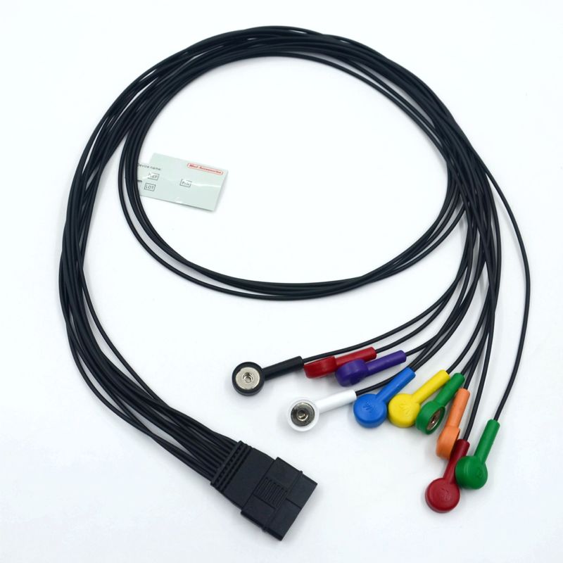 ชิลเลอร์ที่สอดคล้อง 10 สาย ECG ลูกป่วย Schiller สําหรับ Schiller MS-12 สาย ECG สีฟ้า