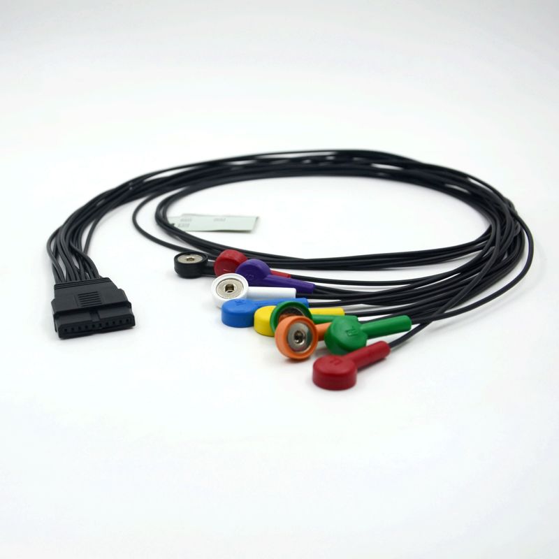 ชิลเลอร์ที่สอดคล้อง 10 สาย ECG ลูกป่วย Schiller สําหรับ Schiller MS-12 สาย ECG สีฟ้า