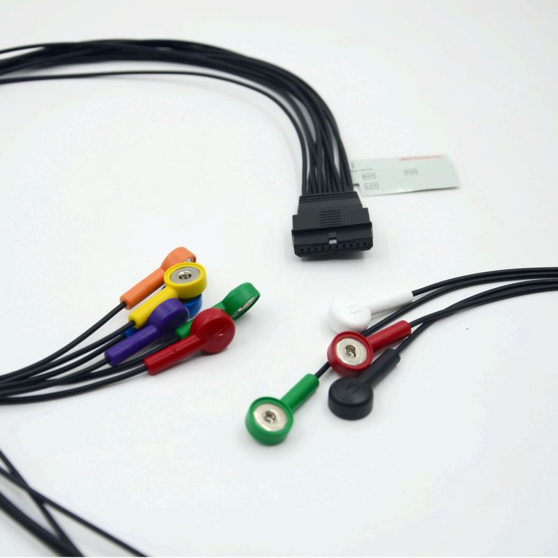 ชิลเลอร์ที่สอดคล้อง 10 สาย ECG ลูกป่วย Schiller สําหรับ Schiller MS-12 สาย ECG สีฟ้า