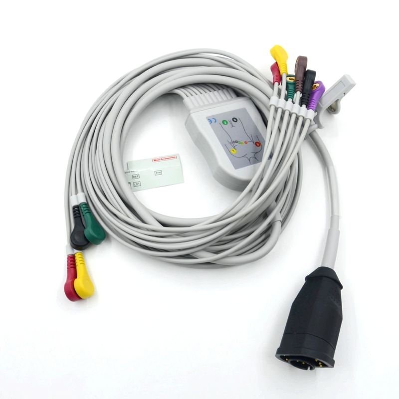 สายเคเบิลและสายไฟ EKG แบบสมาธิ IEC ที่เข้ากันได้