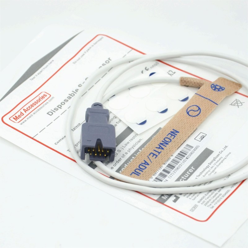 ผู้จัดจำหน่ายอุปกรณ์ทางการแพทย์ที่เข้ากันได้ Masim 2329 Neonate/Adult 9pin Disposable SpO2 Sensor