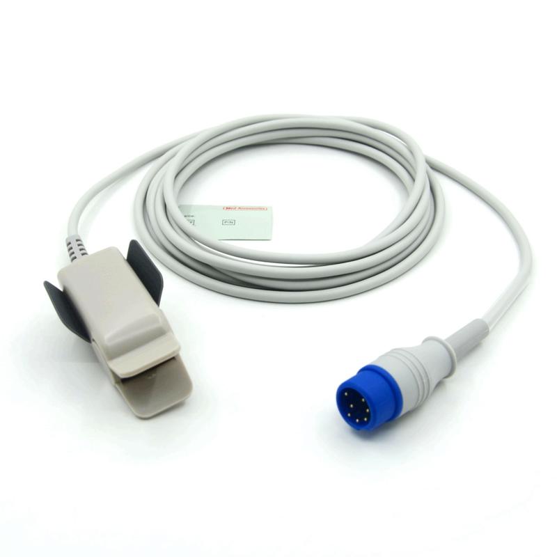 สอดคล้อง Zoll M2 คลิปผู้ใหญ่ที่สามารถนําไปใช้ได้ใหม่ ผู้ผลิต เครื่องสํารองจอ SpO2 Sensor