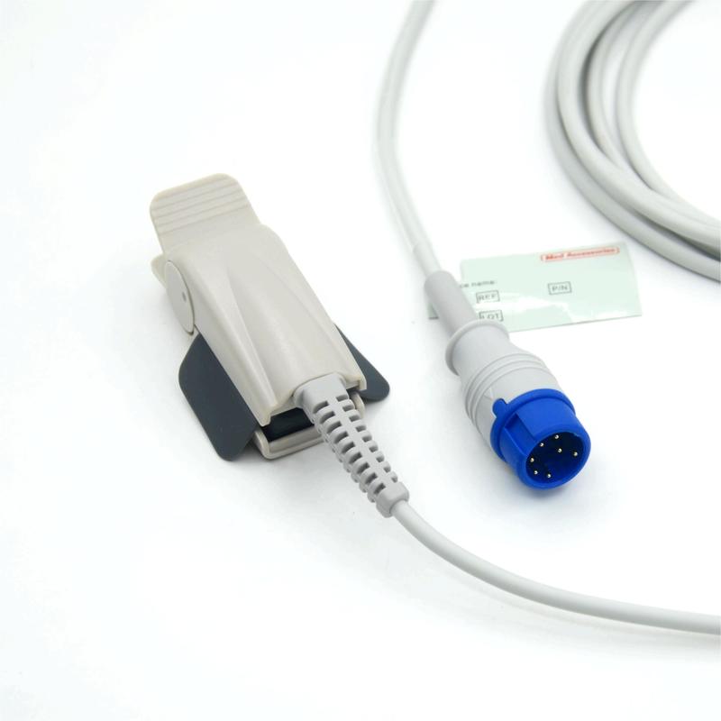 สอดคล้อง Zoll M2 คลิปผู้ใหญ่ที่สามารถนําไปใช้ได้ใหม่ ผู้ผลิต เครื่องสํารองจอ SpO2 Sensor