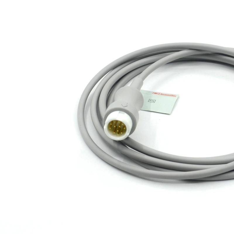 Medical Equipment OEM Compatible with HP 5 Leads IEC 12 Pins Monitor ECG Trunk Cable