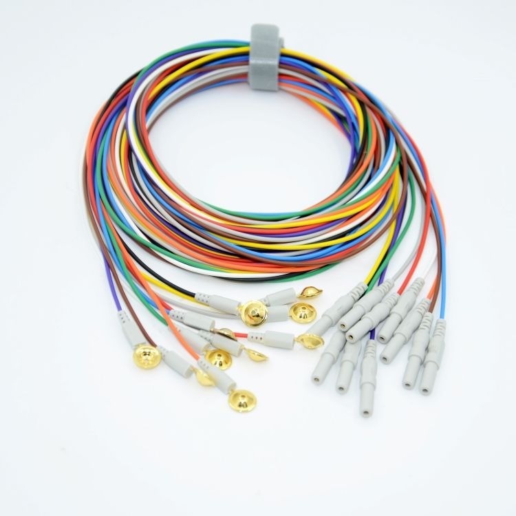 สายเคเบิลปุ่มสนาปแพทย์แบบยืดหยุ่น 3/5/7/10 สายเคเบิลสนาป 10 สายเคเบิลเออีจี